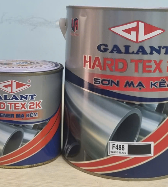 Sơn mạ kẽm Galant Hard tex 2K màu đen mờ F488