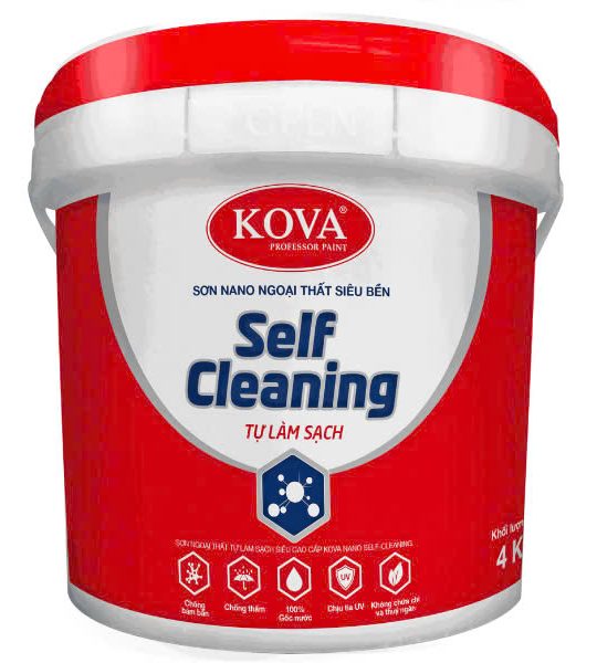 Sơn ngoại thất tự làm sạch siêu cao cấp KOVA NANOPRÔ Self-Cleaning