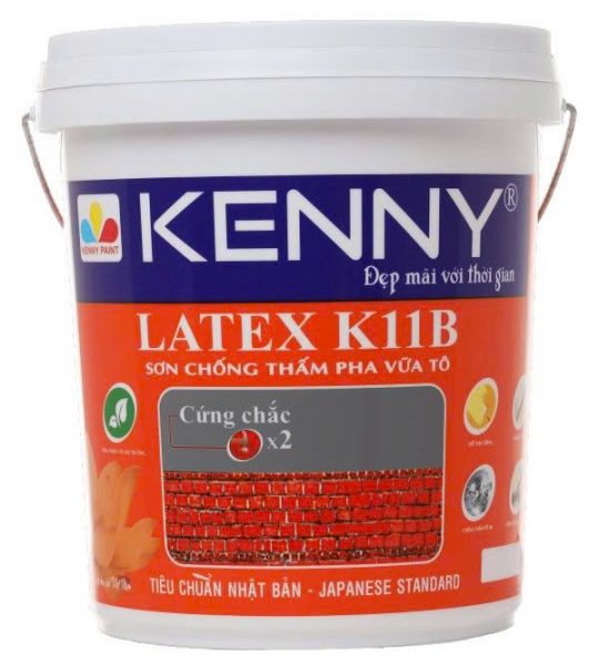 Sơn chống thấm Kenny Latex K11B *2 cho vữa tô