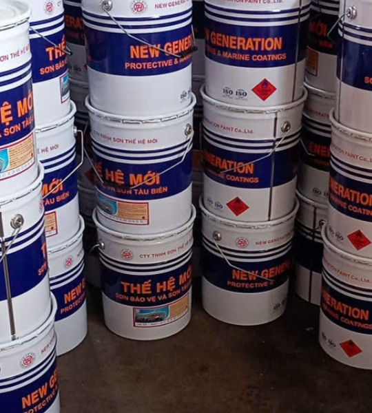 Sơn high build epoxy phủ màu (xanh, vàng kem, đỏ nâu) HBE3(ABC)