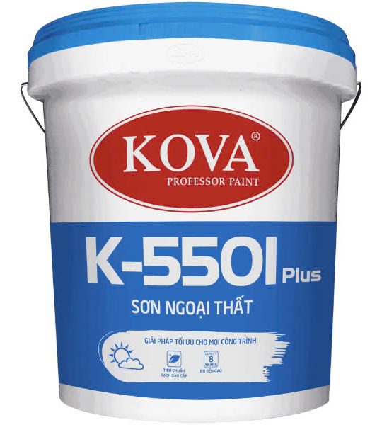 Sơn ngoại thất cao cấp KOVA K-5501 Plus (Bóng Mờ – Nền S,T,D,A)