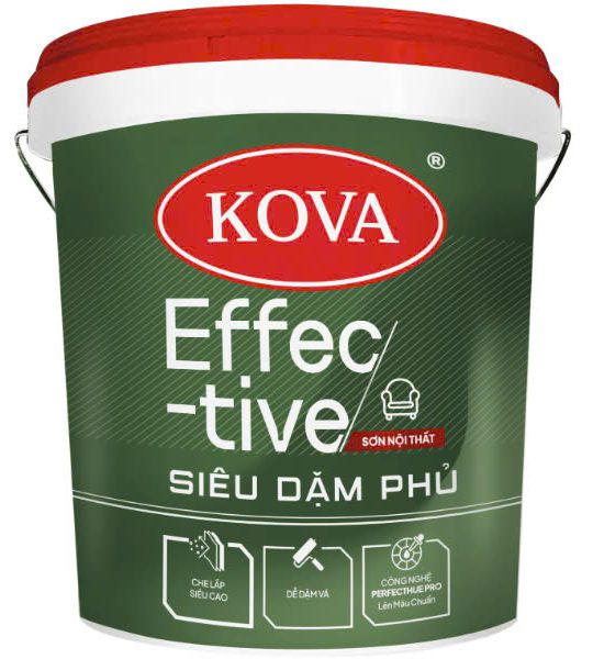 Sơn nội thất KOVA Effective Siêu Dặm Phủ