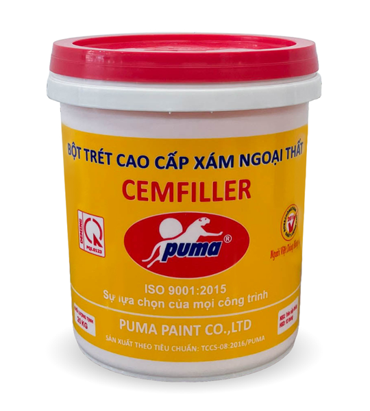 BỘT TRÉT CAO CẤP XÁM NGOẠI THẤT – CEMFILLER